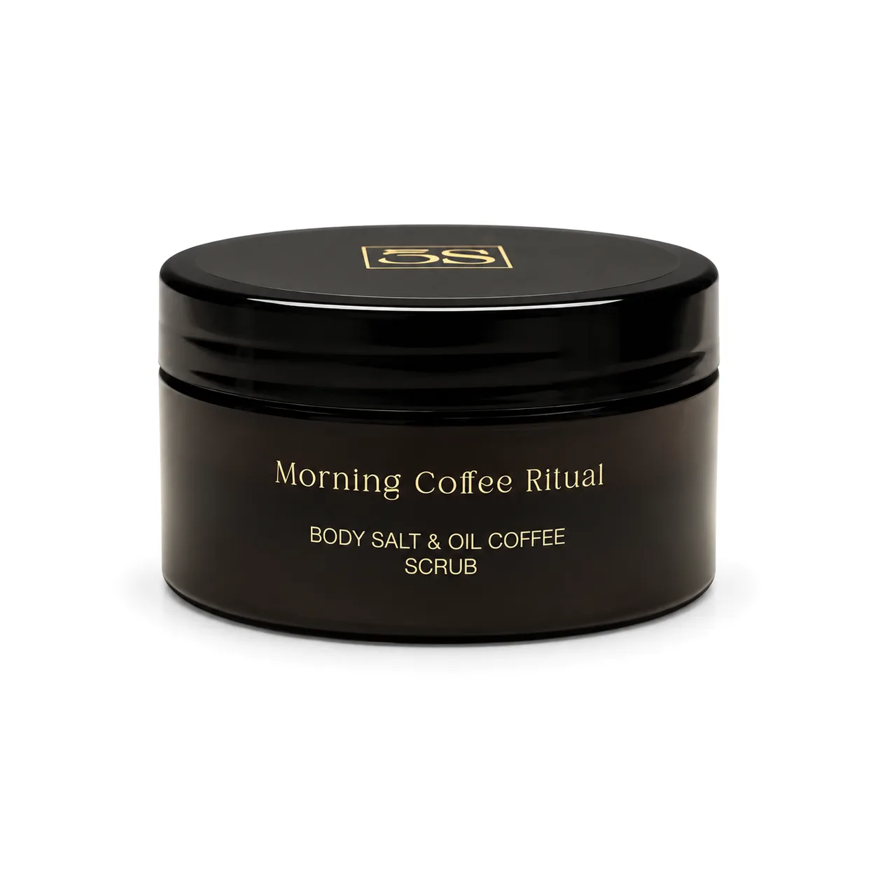Coffee body scrub with salt and oils